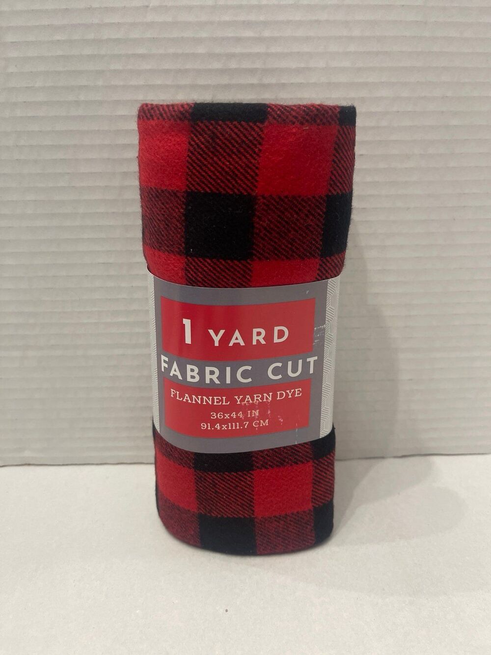 1 Yard Flannel Fabric Cut Red Black Buffalo Plaid RTC Fabrics New With Tag
